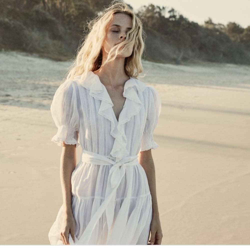 DÔEN poet dress In Salt (NWT)